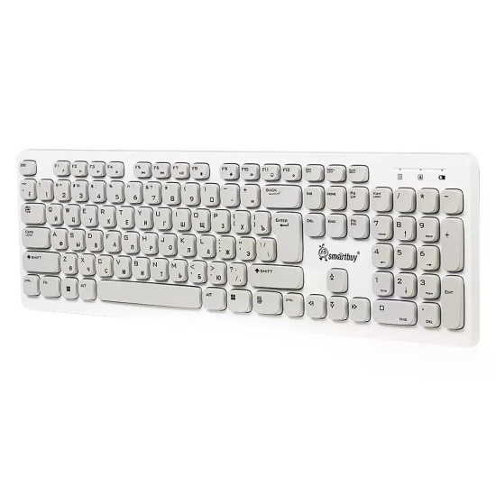 Клавиатура, SmartBuy, ONE 252 бело-cерая, беспроводная, USB