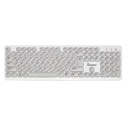 Клавиатура, SmartBuy, ONE 252 бело-cерая, беспроводная, USB