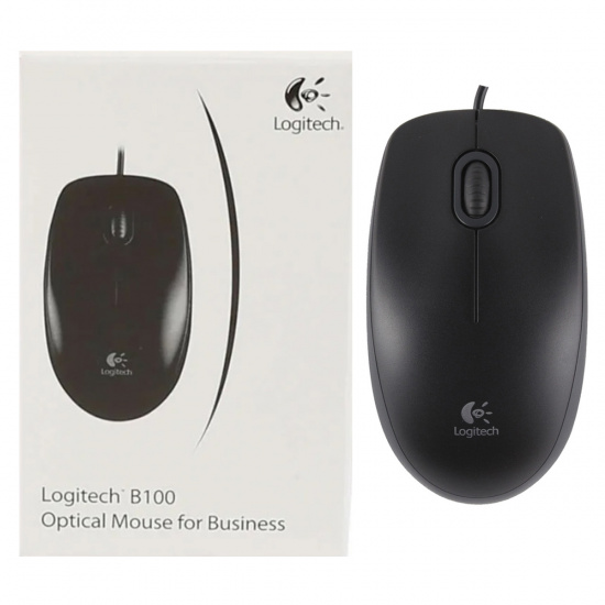 Манипулятор мышь  Logitech B100 Optical  USB 910-003357/910-006605 Black