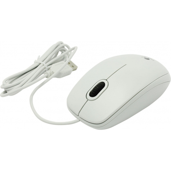 Манипулятор мышь  Logitech B100 Optical  USB 910-003360 White