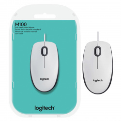 Манипулятор мышь  Logitech М100 Optical White USB