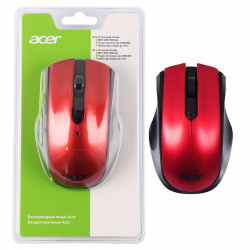 Манипулятор  мышь Acer OMR032 красный 1600dpi беспроводная
