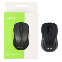 Мышь Acer OMR131 черный оптическая (1000dpi) беспроводная USB для ноутбука (2but) 	¶