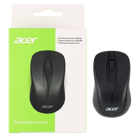 Манипулятор  мышь Acer OMR131 черный 1000dpi беспроводная