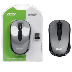 Манипулятор  мышь Acer OMR134 серый 1000dpi беспроводная