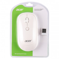 Манипулятор  мышь Acer OMR138 белый 1600dpi беспроводная