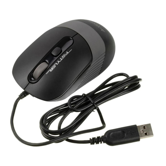 Манипулятор мышь A4tech Fstyler FM10 оптическая USB (1600dpi) черный/серый