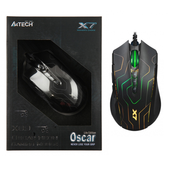 Манипулятор мышь A4tech X89 Maze оптическая USB (2400dpi) черный