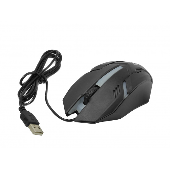 Манипулятор мышь  Defender Сyber MB-560L черная с подсветкой USB