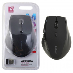 Манипулятор мышь  Defender Accura MM-365 (черный) 800-1600 dpi беспроводная