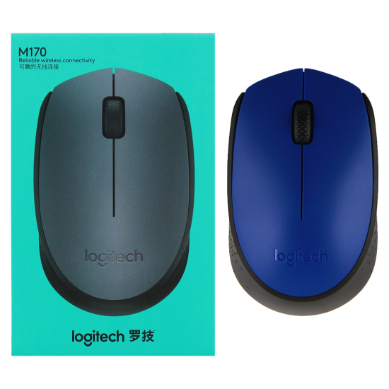 Манипулятор мышь Logitech M170  Wireless mouse black/blue (910-004647)