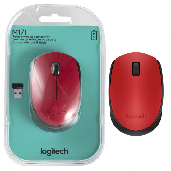 Манипулятор мышь Logitech M171  Wireless mouse red (910-004641)