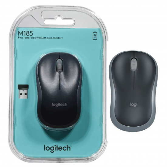 Манипулятор мышь Logitech M185 Wireless mouse Swift Grey
