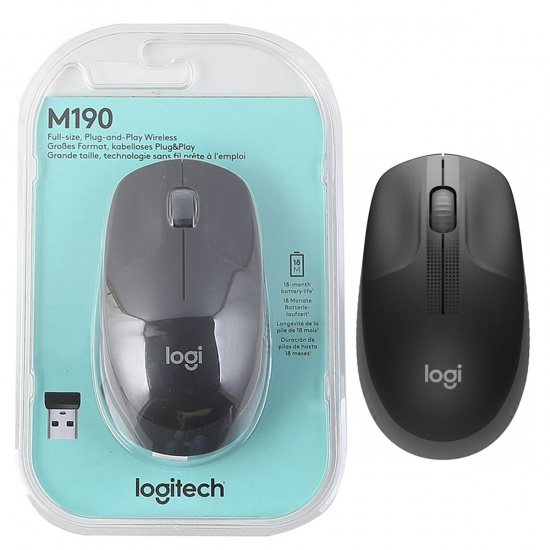 Манипулятор мышь Logitech M190 Wireless mouse CHARCOAL (910-005905)