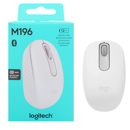 Манипулятор мышь Logitech M196 Bluetooth mouse WHITE (910-007460)