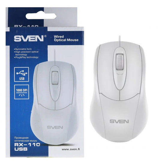 Манипулятор мышь Sven RX-110 USB белая
