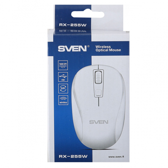 Манипулятор мышь Sven RX-255W Wireless white беспроводная белая