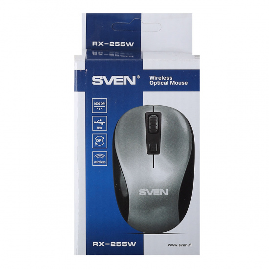 Манипулятор мышь Sven RX-255W Wireless grey беспроводная серая