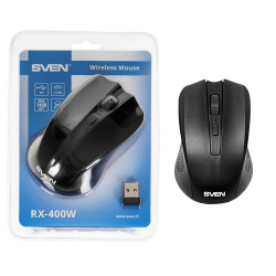 Манипулятор мышь Sven RX-400W черная, беспроводная