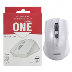 Манипулятор мышь  Smartbuy ONE 352 белая (SBM-352-WK) / 100