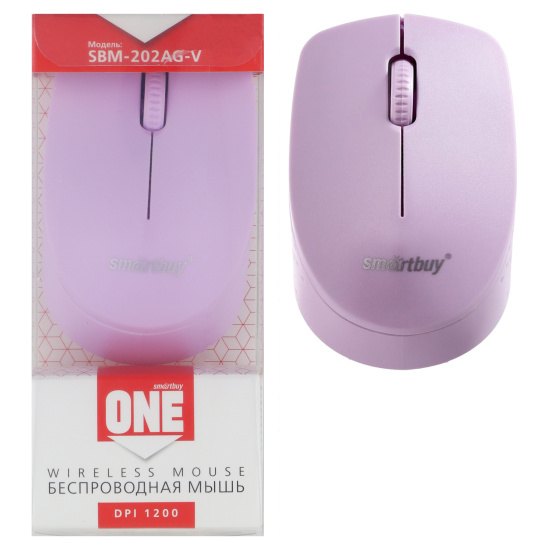 Манипулятор мышь Smartbuy ONE 202AG-K фиолетовая (SBM-202AG-V) беспроводная