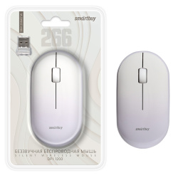 Манипулятор мышь Smartbuy 266AG белая градиент бесшумная (SBM-266AG-W) беспроводная