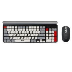 Клавиатура + мышь Smartbuy 201359AG черный/серый/белый, беспроводные (SBC-201359AG-KW)