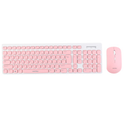 Клавиатура + мышь Smartbuy 250288AG белый/розовый, беспроводные (SBC-250288AG-WP) /20