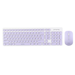 Клавиатура + мышь Smartbuy 250288AG белый/сиреневый, беспроводные (SBC-250288AG-WV) /20