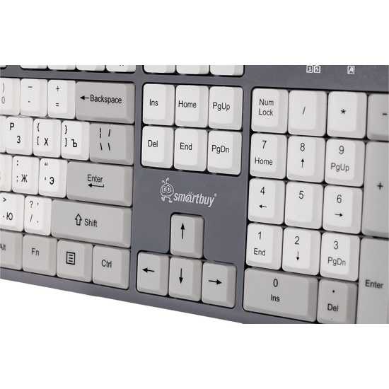 Клавиатура + мышь Smartbuy 701AG серый/белый, беспроводные  (SBC701AGK) /10