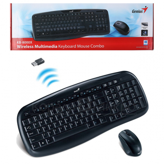 Клавиатура + мышь Genius KB-8000X беспроводные USB