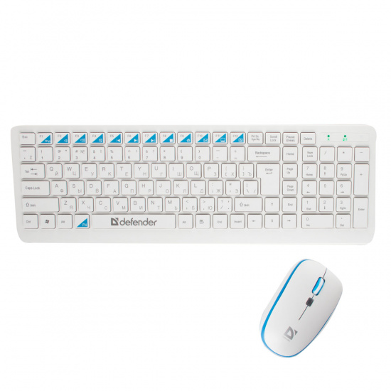 Клавиатура + мышь Defender Skyline 895 Nano W белая беспроводные