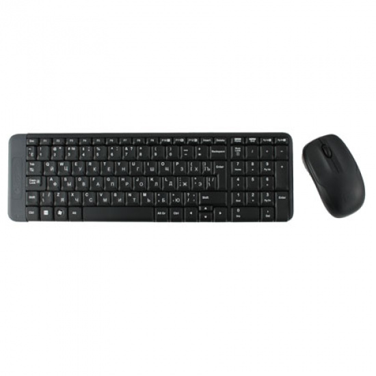 Клавиатура + мышь Logitech MK220 черный, беспроводные