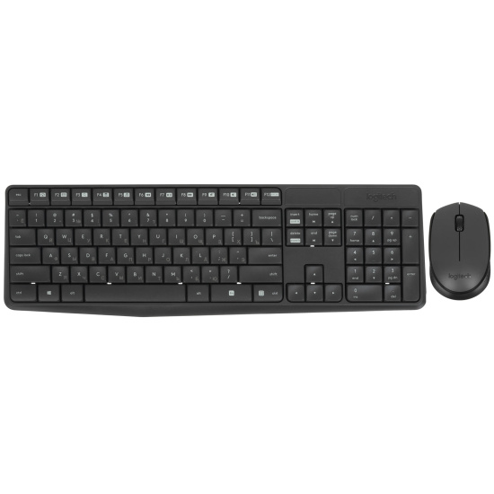Клавиатура + мышь Logitech MК235 серый, беспроводные
