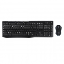 Клавиатура + мышь Logitech MK270 черный, беспроводные