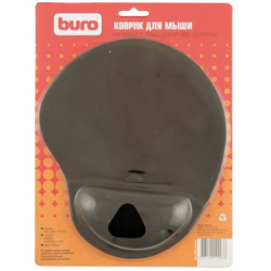 Коврик для мыши гелевый 230*205*25 BURO черный