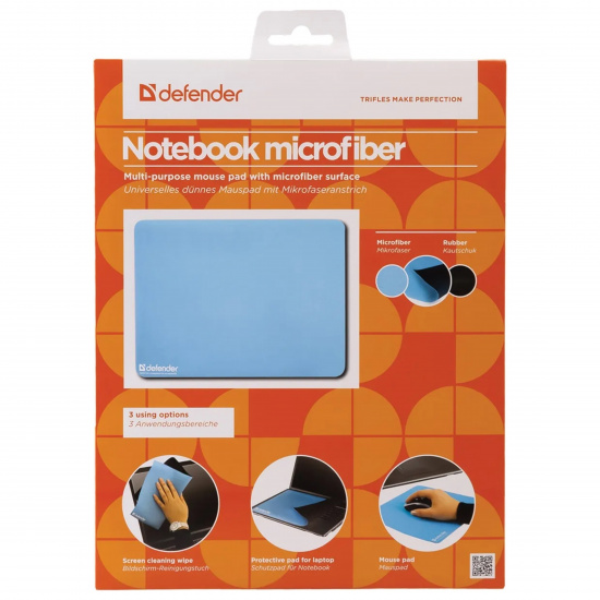Коврик для мыши Defender Notebook Microfiber blue/grey 2 вида 50709