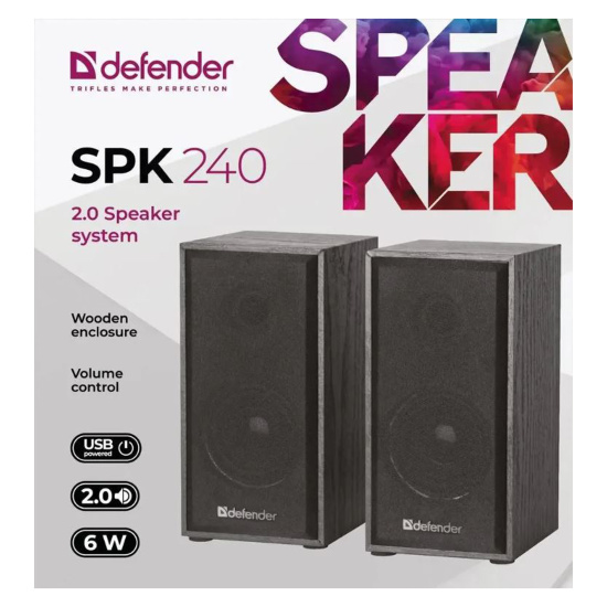 Колонки Defender SPK-240 2*3 Вт USB 65224