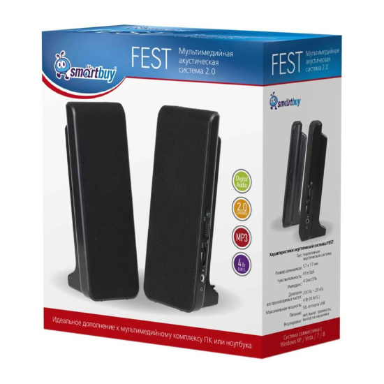 Колонки SmartBuy FEST, мощность 4Вт, USB (SBA-2500)/40