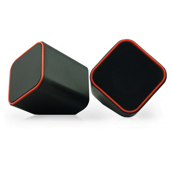 Колонки SmartBuy CUTE, мощность 6Вт, USB, черно-оранжевые (SBA-2590)/60