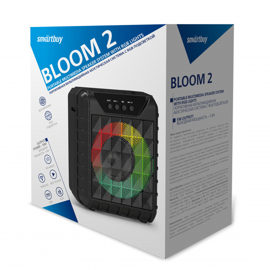 Портативная колонка SmartBuy BLOOM 2, 5Вт, Bluetooth, MP3, FM, (SBS-5270)