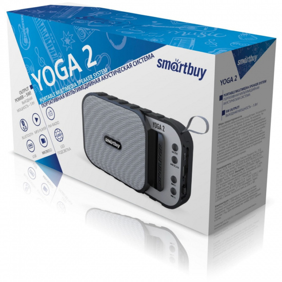 Портативная колонка SmartBuy YOGA 2,  5Вт, Bluetooth, MP3, FM, черная (SBS-5040)