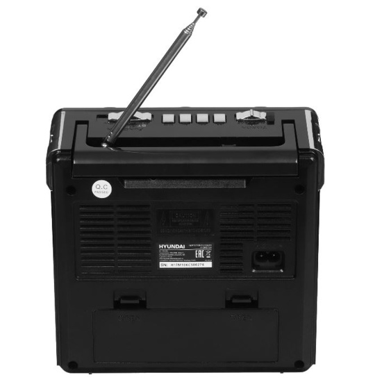 Радиоприемник Hyundai H-SRS104, черный 6 Вт, FM/AM/SW