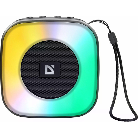 Портативная колонка Defender Enjoy 30, 5Вт, Bluetooth, MP3, FM, LED-подсветка, черная