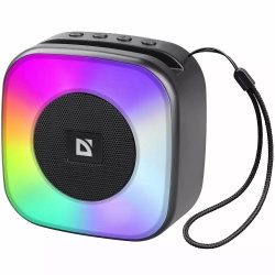 Портативная колонка Defender Enjoy 30, 5Вт, Bluetooth, MP3, FM, LED-подсветка, черная