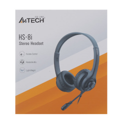 Наушники с микрофоном A4-Tech HS-8i, 1.8м, черный