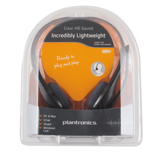 Наушники с микрофоном Plantronics A622, USB