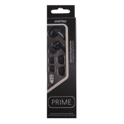 Наушники вкладыши SmartBuy PRIME, 3.5мм, универс., плоский кабель, черные (SBE-110)