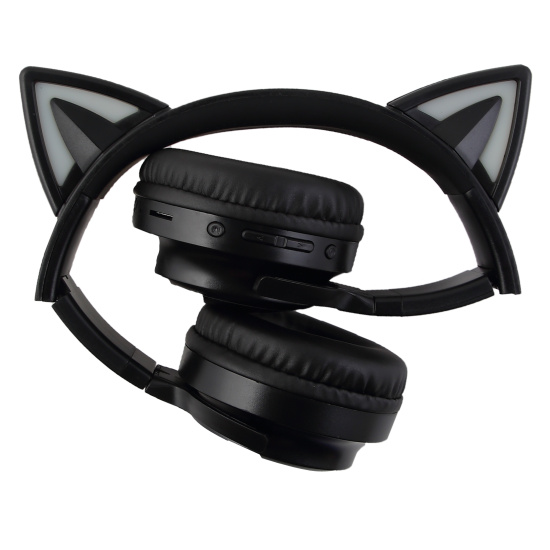 Наушники, Cat, ассорти 4 вида, подключение беспроводное, USB, КОКОС, 252515