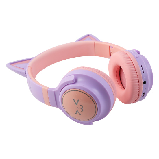 Наушники, Cat, ассорти 4 вида, подключение беспроводное, USB, КОКОС, 252515